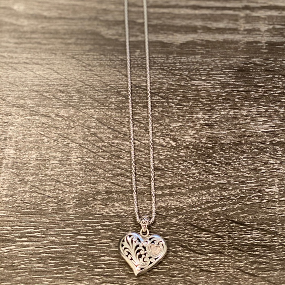 Sterling silver heart necklace